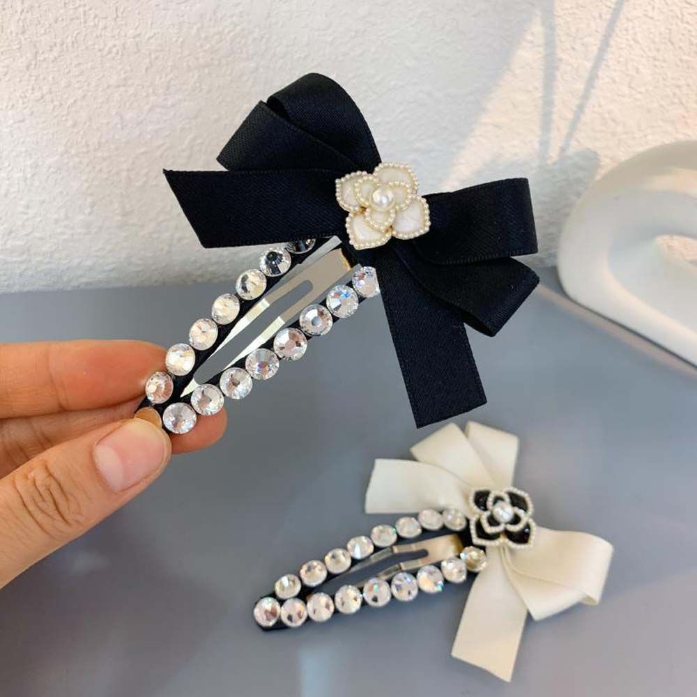 Kẹp tóc hình bông hoa đính ngọc trai giả phong cách Hàn Quốc thời trang thanh lịch cho nữ