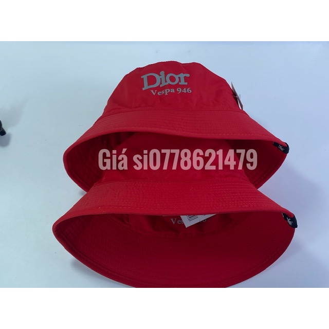 mũ bucket vải dù 2 lớp - nón vành ép chữ nổi cá tính thời trang nữ