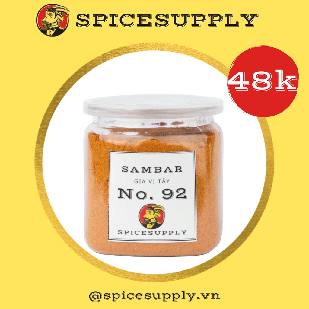 Sambar Masala - SPICESUPPLY Việt Nam Gia vị nấu món ăn kiểu miền Nam Ấn Độ hũ 70g