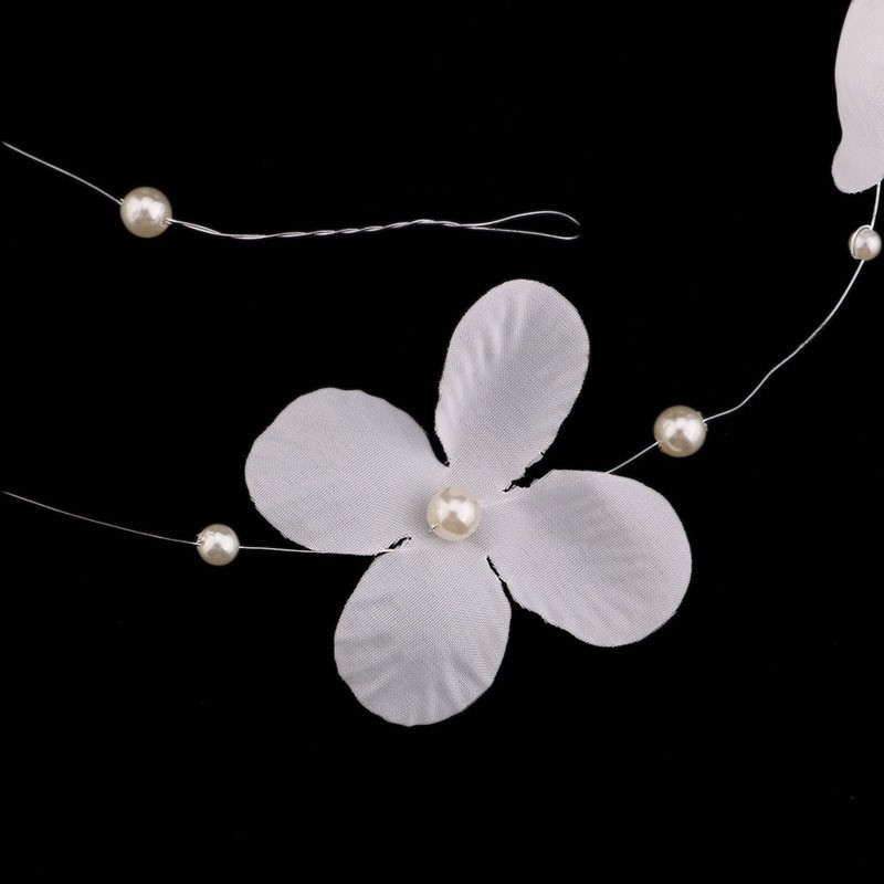 GETNOIVAS Băng đô cài tóc phối hoa phong cách Hàn Quốc cho cô dâu