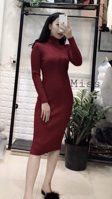 Bán sỉ váy len tăm body cao cổ | BigBuy360 - bigbuy360.vn