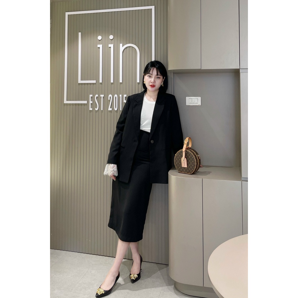 LIIN - Set Áo Vest Công Sở Phối Chân Váy Dáng Dài Elegant Blazer One Button Thanh Lịch A00529-CV00101