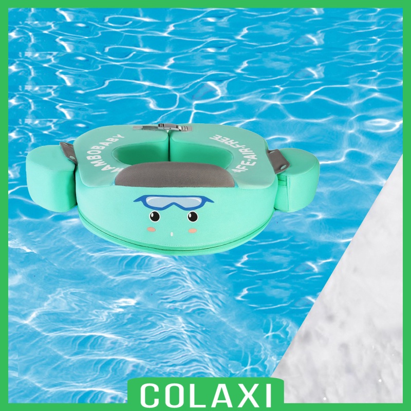 [COLAXI]Pool Trainer Baby Infant Waist Float Swim Ring Non-inflatable Floats Blue