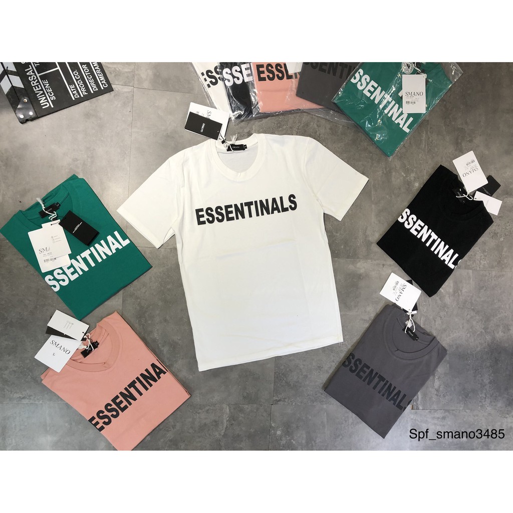 Áo thun nam ESSENTIAL, áo phông  basic, unisex, vải cotton co giãn 4 chiều, thấm hút mồ hôi New | BigBuy360 - bigbuy360.vn