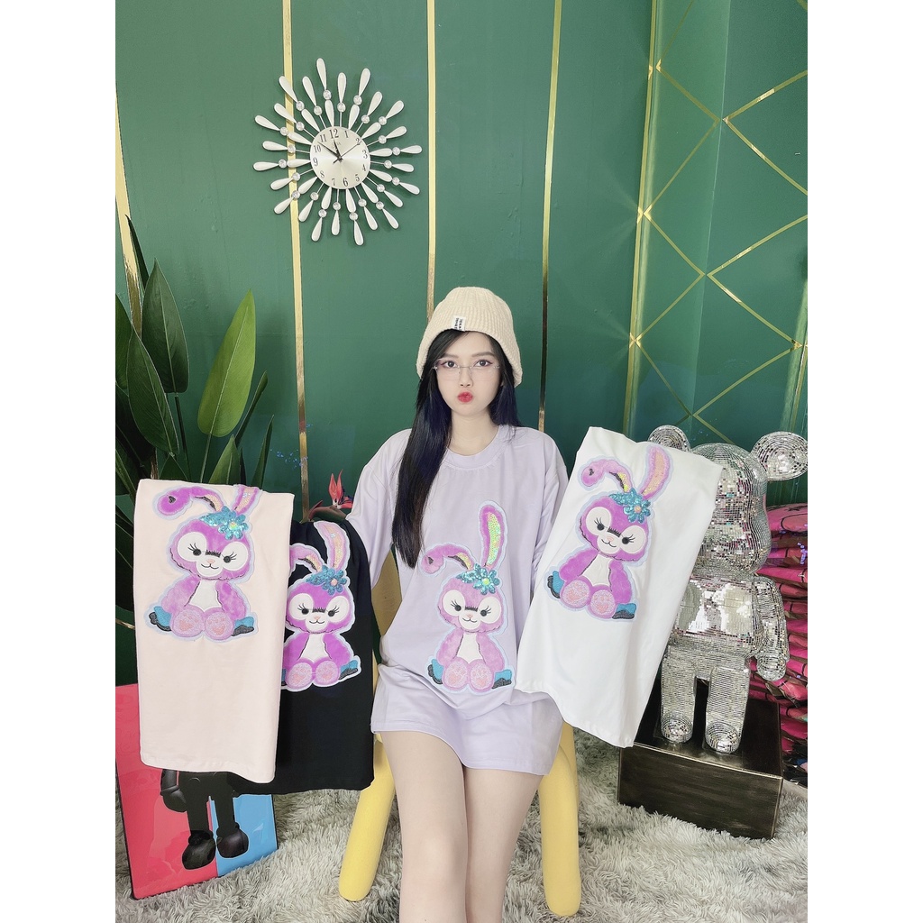 Áo Thun Hình Thêu Nổi Hình Con Thỏ Quảng Châu Cao Cấp  - AT22 | BigBuy360 - bigbuy360.vn