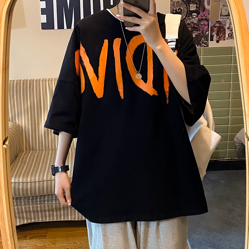 Áo Thun Tay Ngắn Dáng Rộng Phong Cách Hip hop Thời Trang Mùa Hè Cho Nam