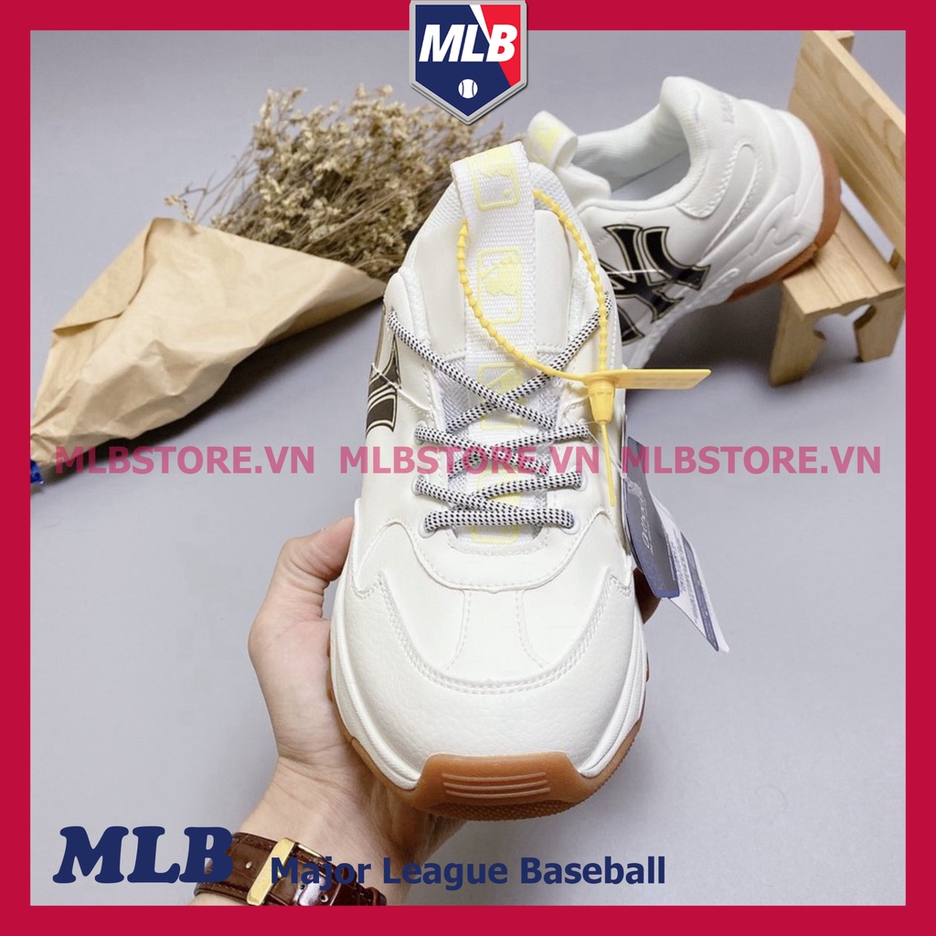 Giày MLB NY Nam Nữ, Giày NY Màu Nâu IN 3D Đế Cao 4CM Hàng Đẹp Full Box | BigBuy360 - bigbuy360.vn