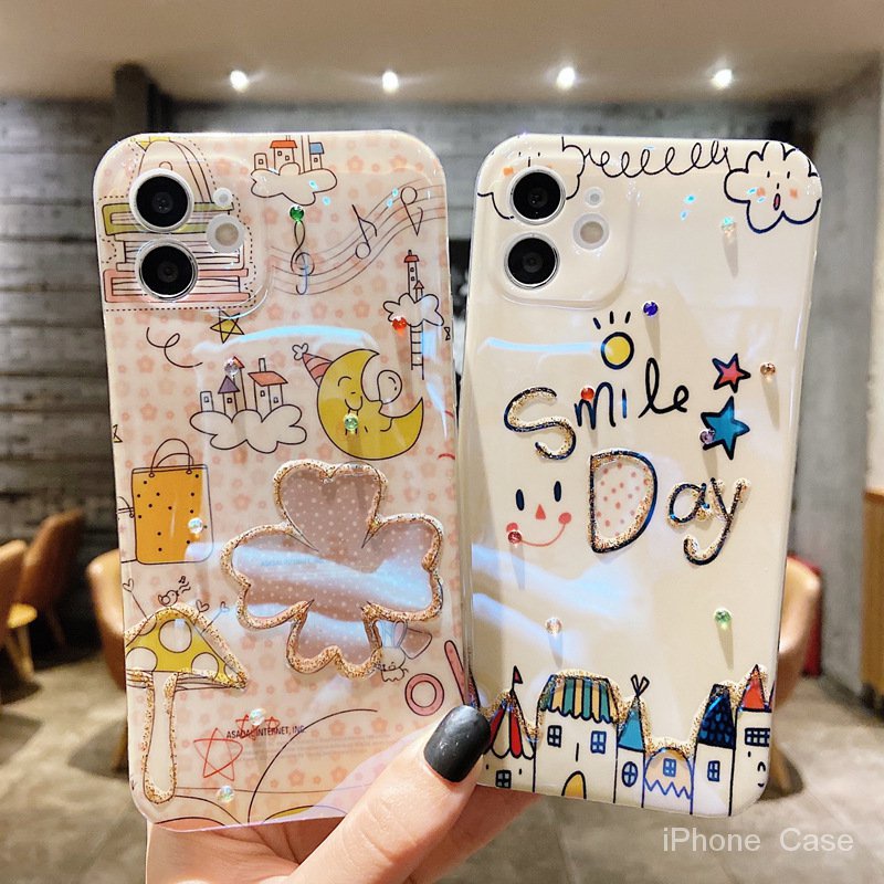 Ốp Điện Thoại Hoạt Hình Đính Đá Cho iphone x xr xsmax 11 12 13 14 15 pro max plus