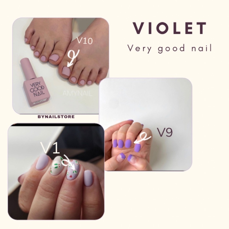 [Very good nail] Sơn gel cao cấp Hàn Quốc tone màu tím (1pcs)