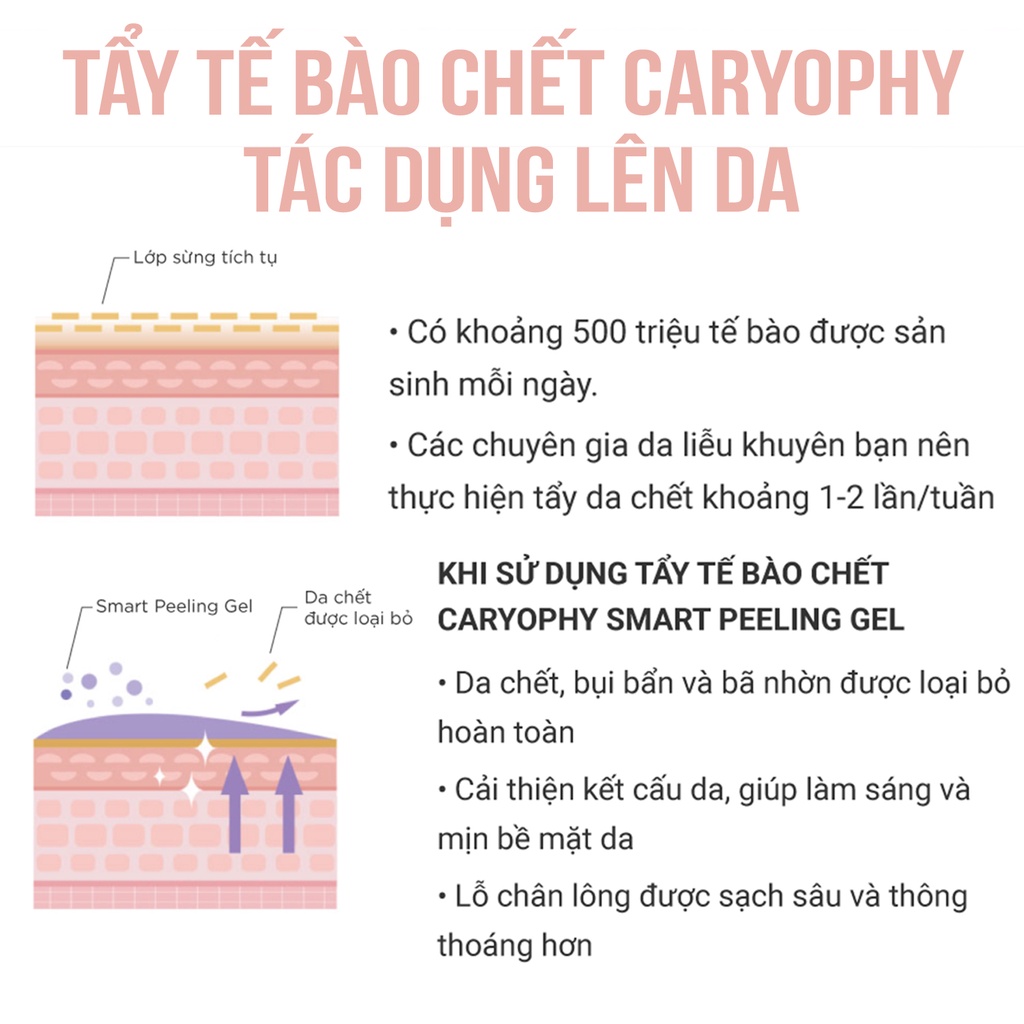 Tẩy tế bào chết cho da mụn Caryophy Smart Peeling Gel 250ml