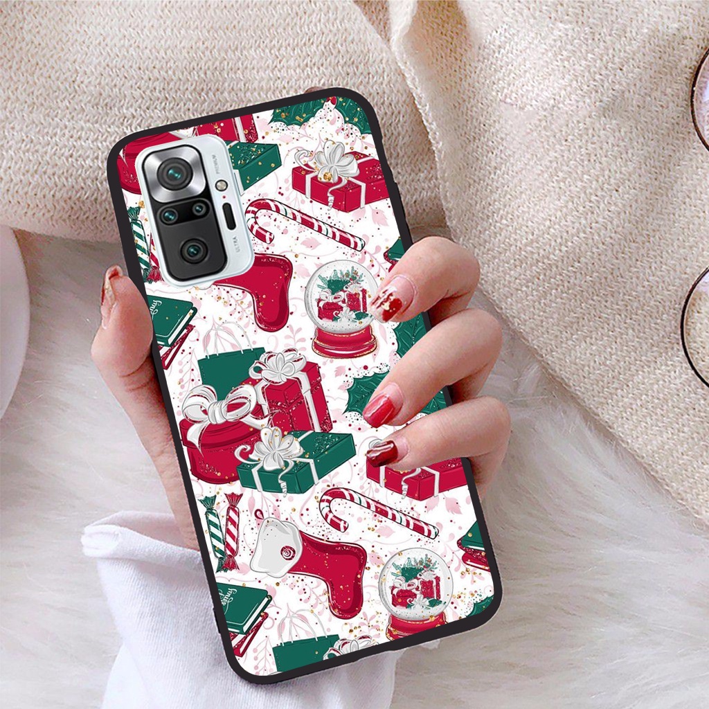 Ốp lưng Xiaomi Redmi Note 10 Pro viền dẻo TPU BST Giáng Sinh Vui Vẻ