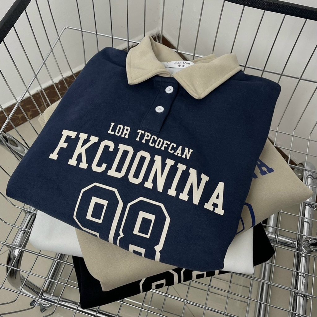 Polo Phối Cổ Nam Nữ Dáng Rộng Cổ Bẻ Số 98 Nhiều Màu Unisex Chất Đẹp Quảng Châu