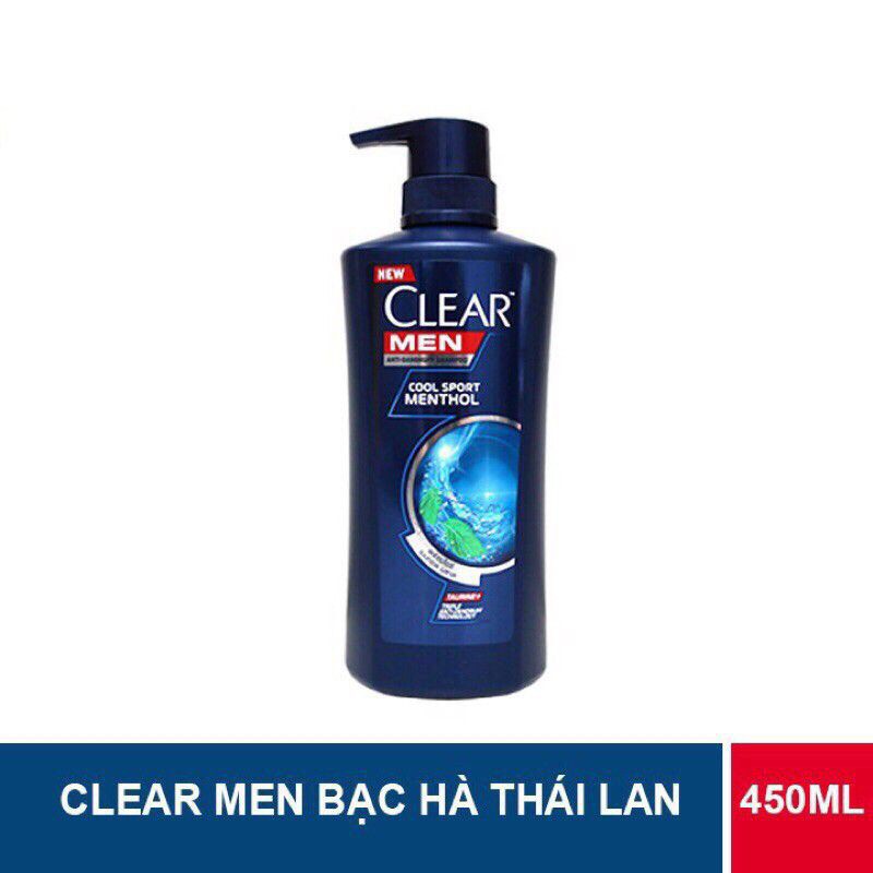 Dầu gội Clear Men Bạc Hà và Bạc Hà, Hoa Anh Đào Thái Lan Mẫu Mới