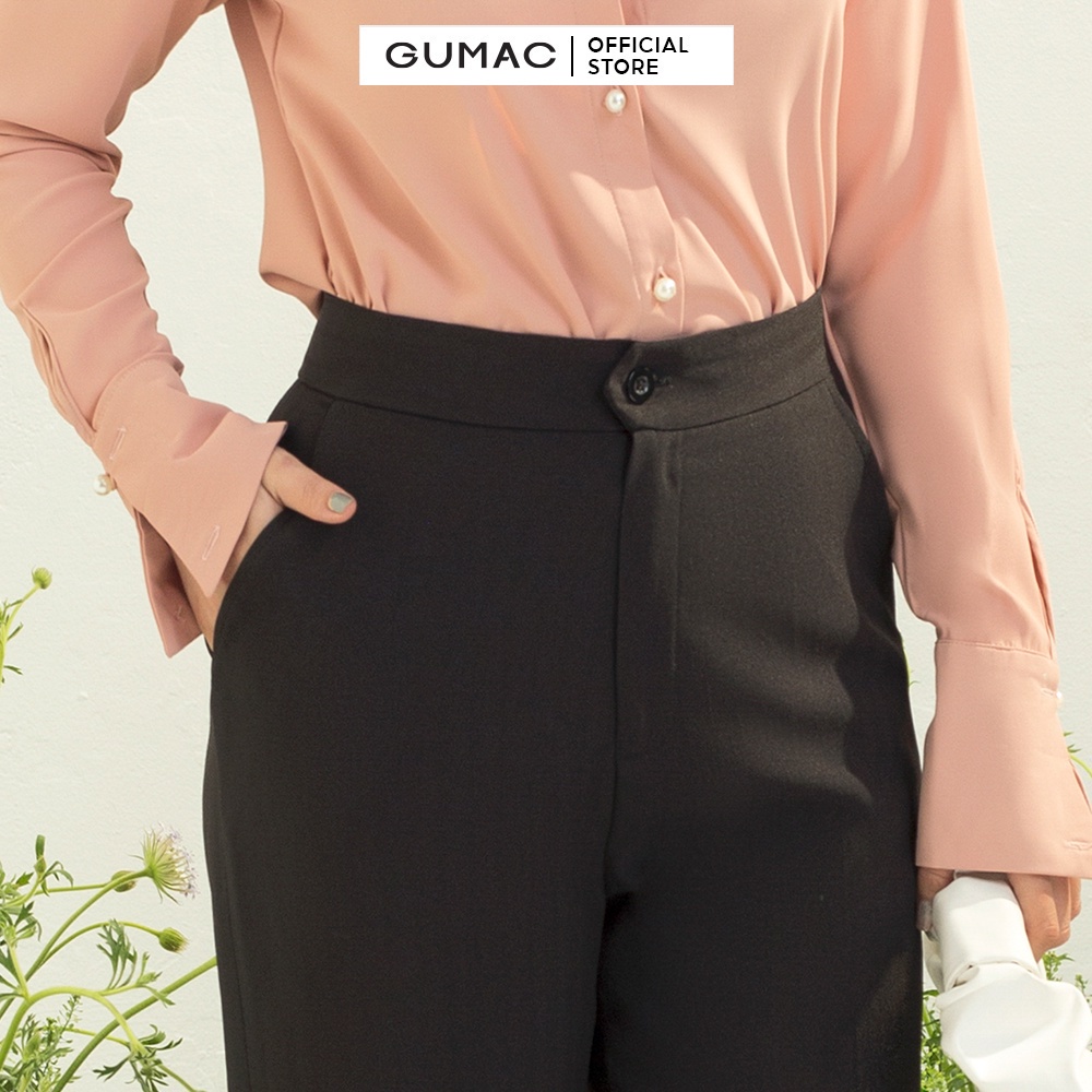 Quần tây nữ thời trang GUMAC thiết kế Form cơ bản - chất liệu cotton thoải mái cho công sở QC03002