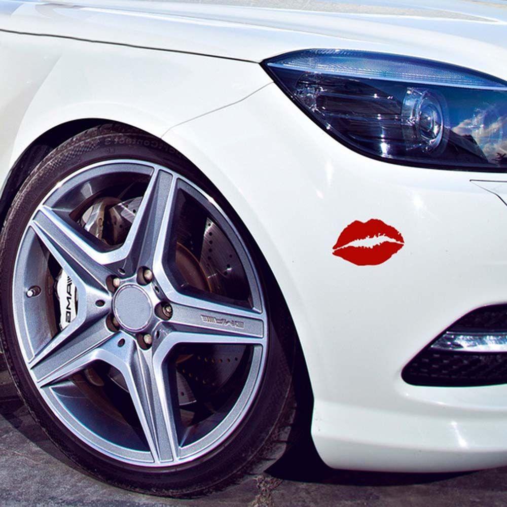 Đề Can Vinyl Hình Đôi Môi Đỏ Cá Tính Dán Trang Trí Cửa Sổ Xe Hơi Xe Máy