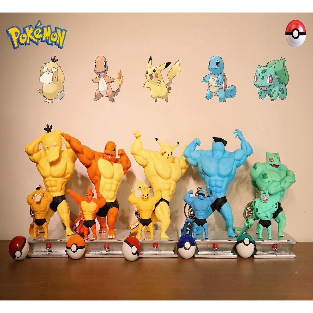 Móc khóa hình nhân vật Pokemon nhiều kiểu tùy chọn xinh xắn