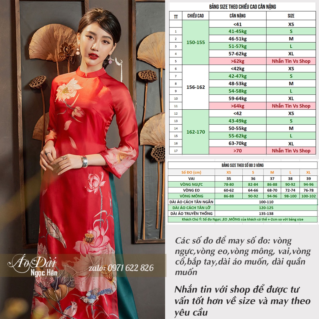 Áo Dài Nữ Cách Tân In Hình Thủ Công A90