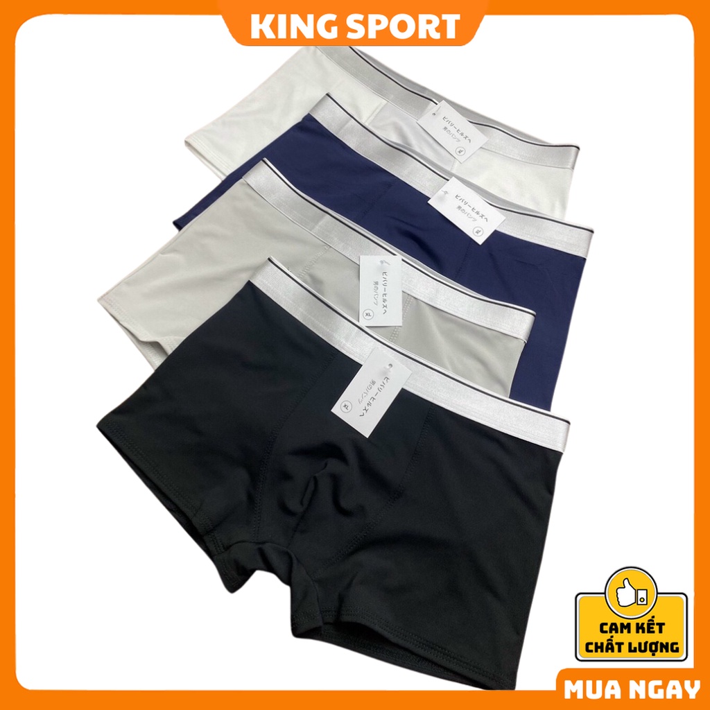 Quần sịp đùi nam lót boxer thông hơi vải thun lạnh mềm mịn co dãn 4 chiều cao cấp chính hãng KING SPORT