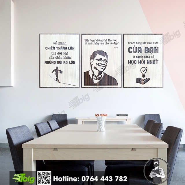 [Giá Sốc] Combo 3 Tấm Tranh Tạo Động Lực Gỗ treo tường độc đáo