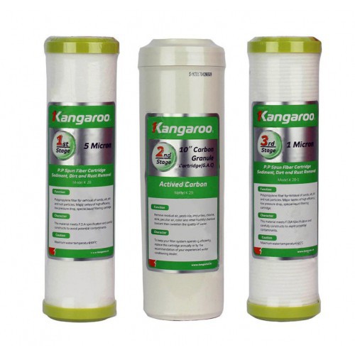 Bộ 3 lõi lọc nước RO Kangaroo số 1,2,3