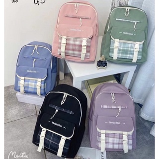 Balo ulzzang hàn quốc đi học đi chơi , cặp xách cao cấp phối màu