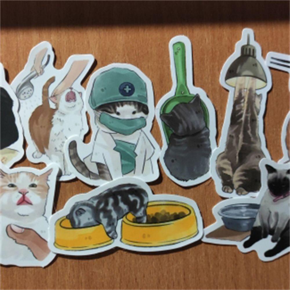 Sticker Dán Trang Trí Sổ Tay DIY Hình Mèo PEWANY Đa Năng Dành Cho Xe Hơi / Guitar / Ván Trượt