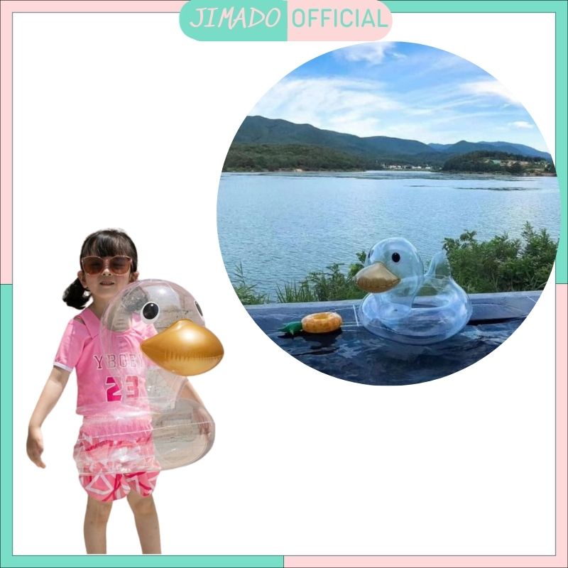 Phao bơi vịt mỏ vàng cho bé chống lật trong suốt JIMADO 8837257403