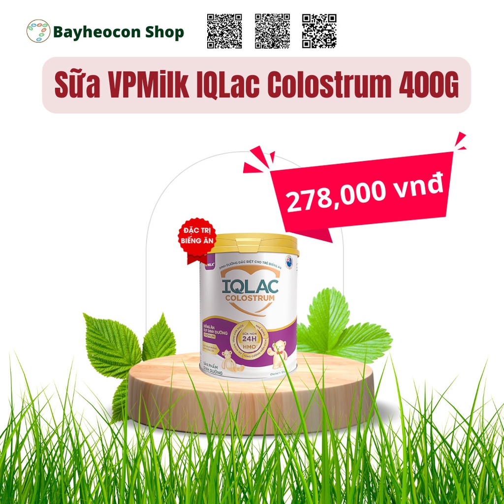 Sữa IQlac Colostrum Premium lon 400g cho trẻ biếng ăn Suy dinh dưỡng