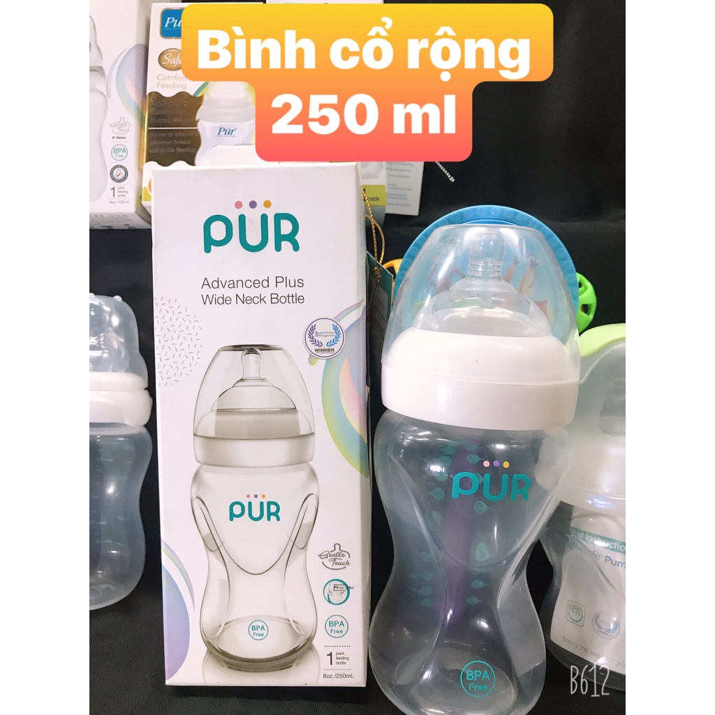 Bình Sữa Pur Cổ Rộng 250ml/130ml
