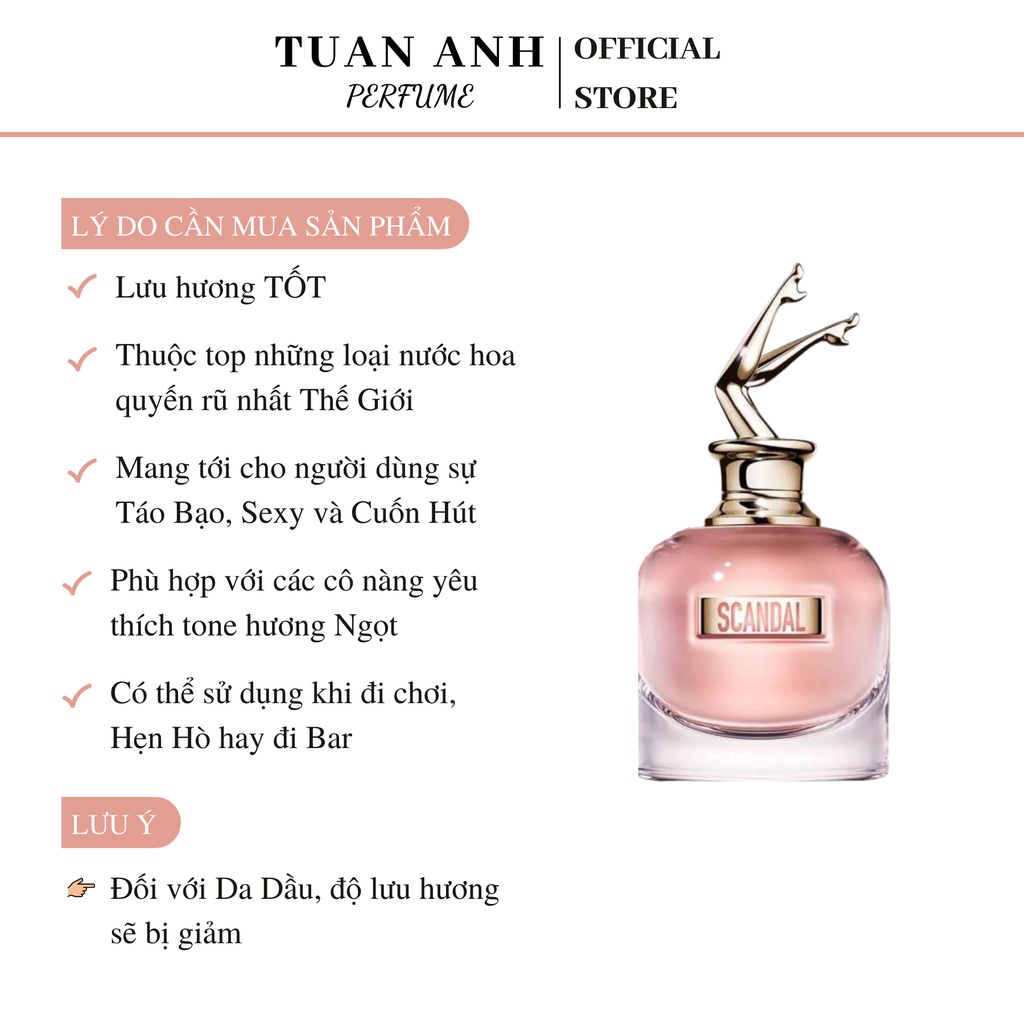 Nước hoa nữ chính hãng thơm lâu Scandal cao cấp TUAN ANH PERFUME