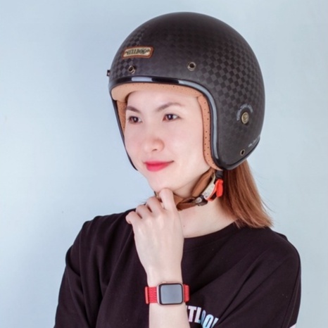 Mũ bảo hiểm 3/4 Bulldog Heli Carbon siêu nhẹ chỉ 650gr - BIKER.176 - Mũ bảo hiểm chính hãng Vũng Tàu