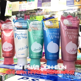 Sửa rửa mặt Senka - perfect whip tạo bọt / collagen/ white clay 120gr (hàng nhập khẩu chính hãng)