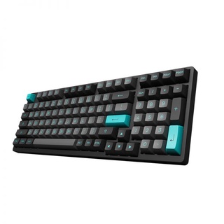 Bàn phím cơ AKKO 3098B - Multi-modes Black & Cyan (Bluetooth 5.0/Wireless 2.4Ghz/Hotswap/Foam tiêu âm/AKKO CS Jelly Sw)