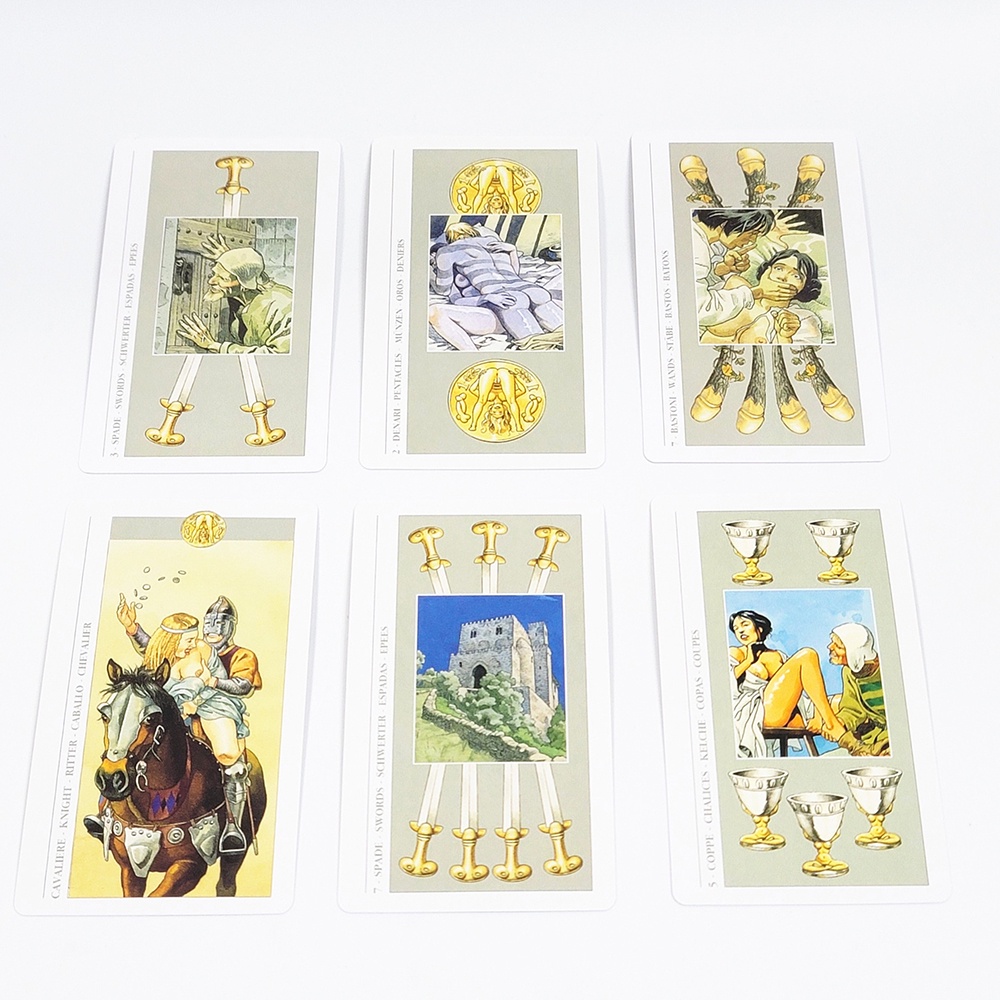 [Size Gốc] Bộ Bài Decameron Tarot 78 Lá Bài 7x12 Cm Tặng Đá Thanh Tẩy S76