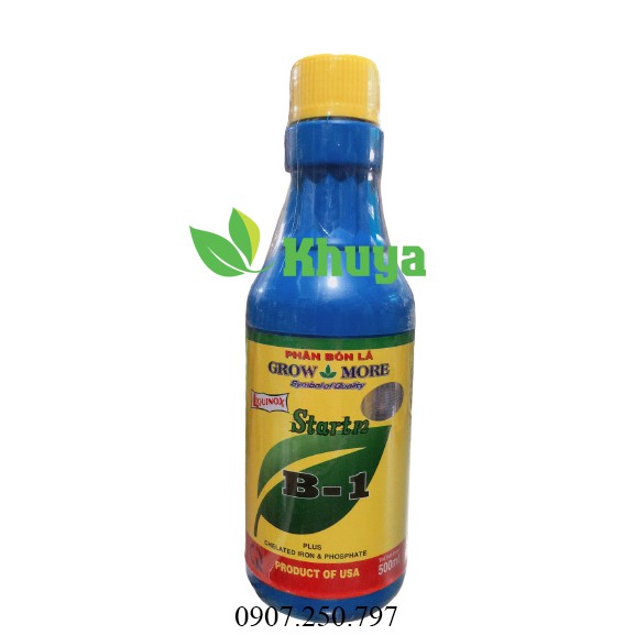 Phân bón lá Growmore Vitamin B1 Liquinox Start P2 chai 500ml