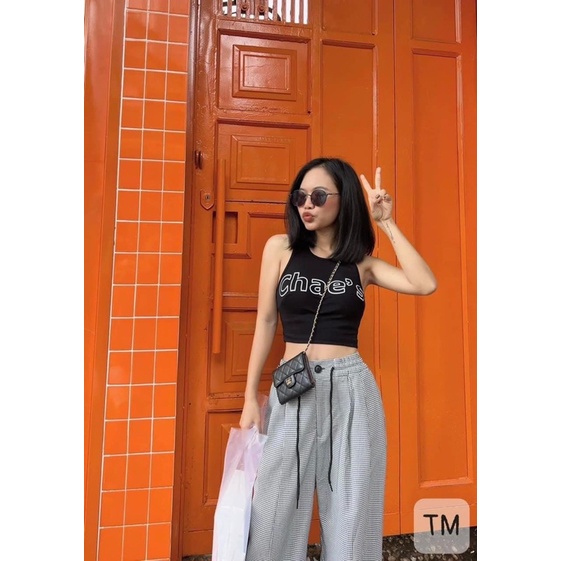 SÉT ÁO CRT MIX QUẦN XUÔNG KẺ