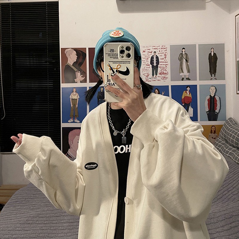 Áo cadigan Ulzzang, chất nỉ dảy phong cách Hàn Quốc mã 5585