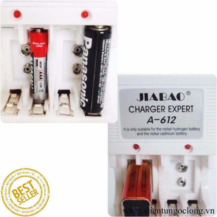 Bộ Sạc Jiabao A612 Cho Pin AA-AAA-9V