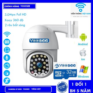 Kemkem_ camera yoosee ngoài trời 24 led xoay 360 độ 3.0mpx chuẩn 1296pixel