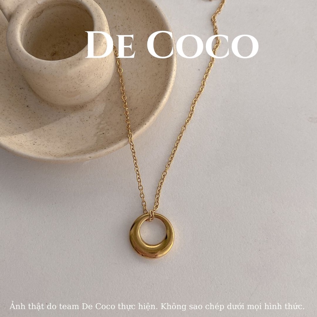 [KHÔNG ĐEN GỈ] Vòng cổ titan hình mặt tròn Full Moon De Coco decoco.accessories