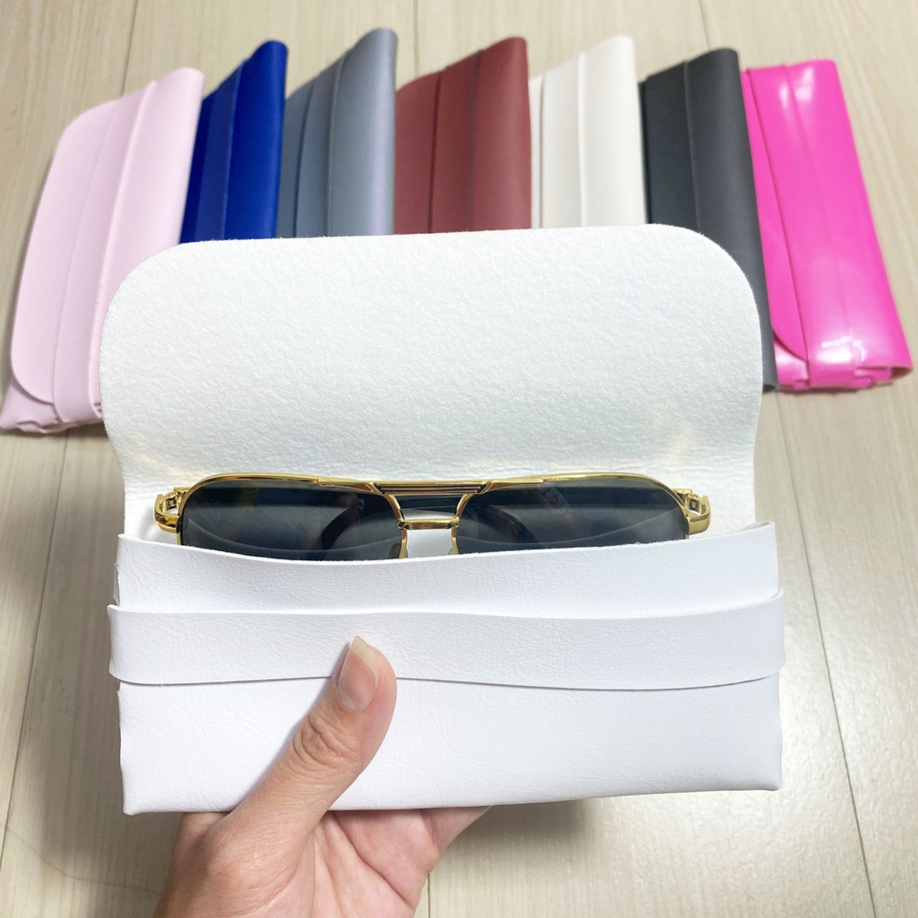 Túi da đựng kính dạng cài Jun Secret chất liệu da mềm nhiều màu sắc siêu sang chảnh, tiện lợi