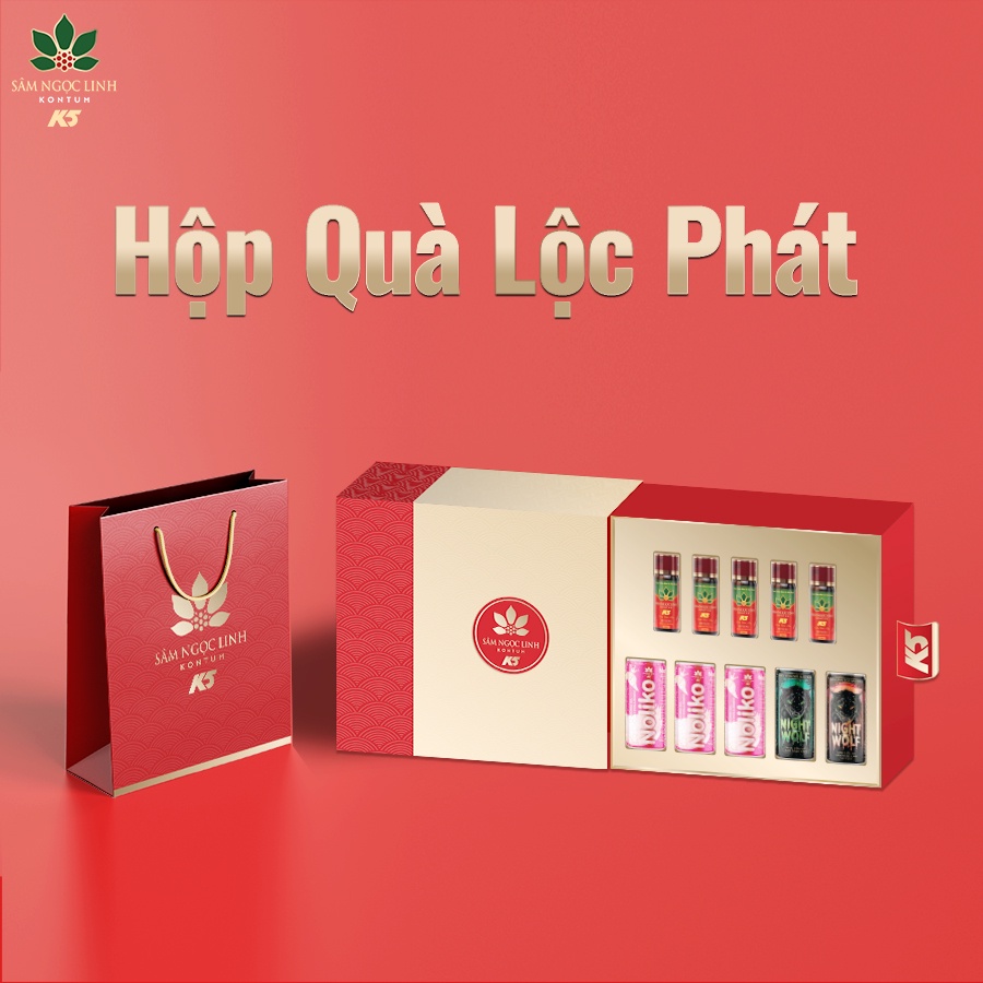[Quà Tết] Hộp Quà Lộc Phát - Sâm Ngọc Linh Kon Tum K5 Chính Hãng