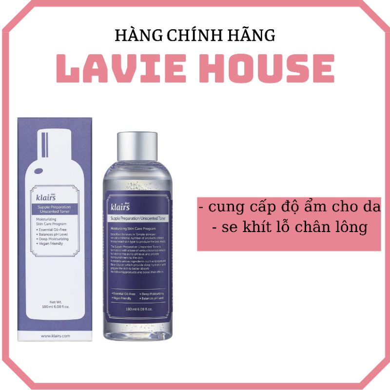 Toner dưỡng ẩm da Klairs