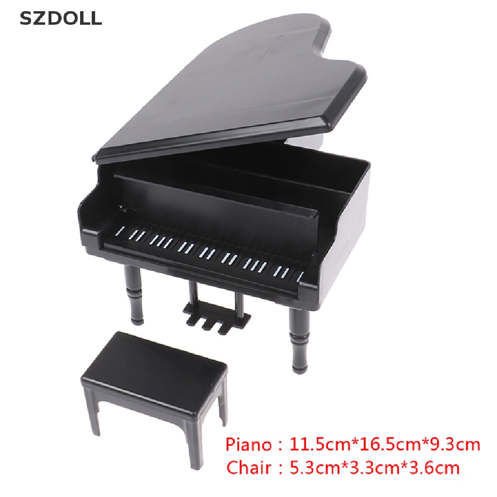 Bộ 2 Mô Hình Đàn Piano Tỉ Lệ 1: 12 Cho Nhà Búp Bê