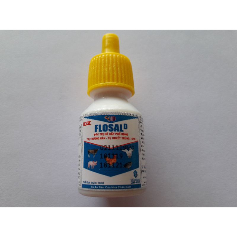 1 lọ Flosal D lọ 10ml. viêm phổi, thương hàn