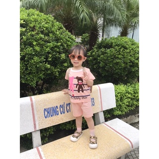 Bộ quần áo trẻ em cộc tay cho bé trai bé gái, chất cotton thương hiệu LINKCARD