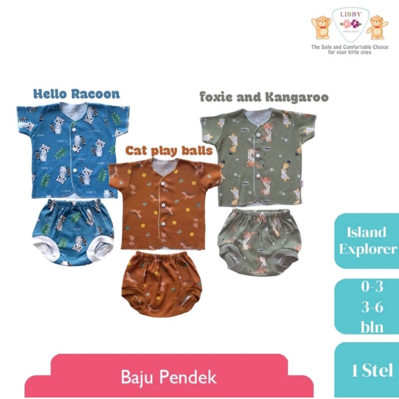 Libby Bộ Đồ Ngắn Đảo Thám Hiểm Quần pop Họa Tiết (1 Lít)