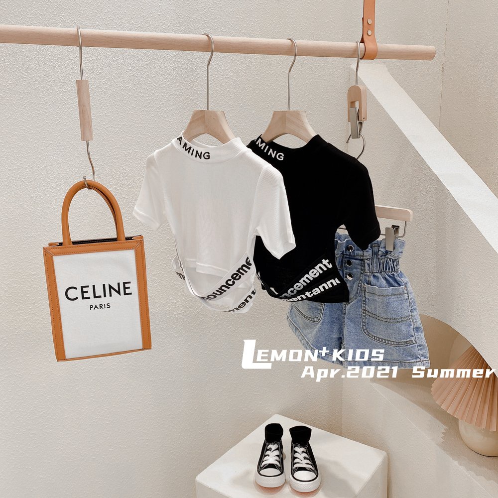 Bộ tăm hè bé gái mix quần jean, hàng chuẩn