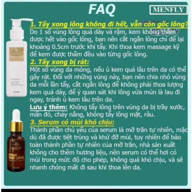 Kem Tẩy Long Huyền Phi 120ml Chính Hãng - Tặng 1 Serum Triệt Long Vĩnh Viễn, Vùn Kín, Lông Tay, Chân