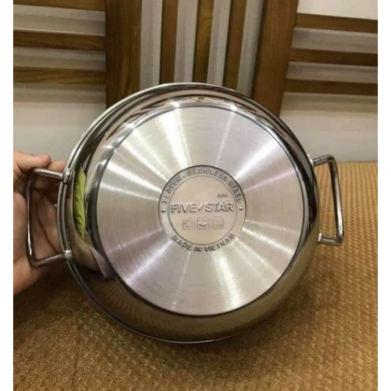 Nồi/Chảo sâu lòng 2 quai Five Star thành cao các size